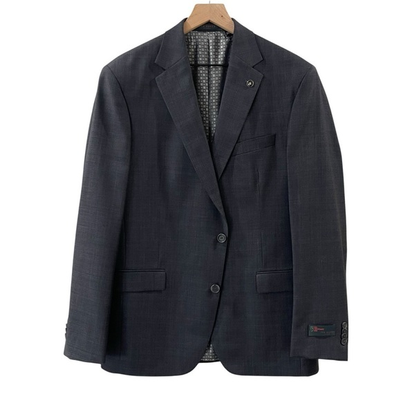 Ted Baker London NEW Men’s 44R 38R Jake Wool Two Button Suit Charcoal Gray $595 - Picture 13 of 16